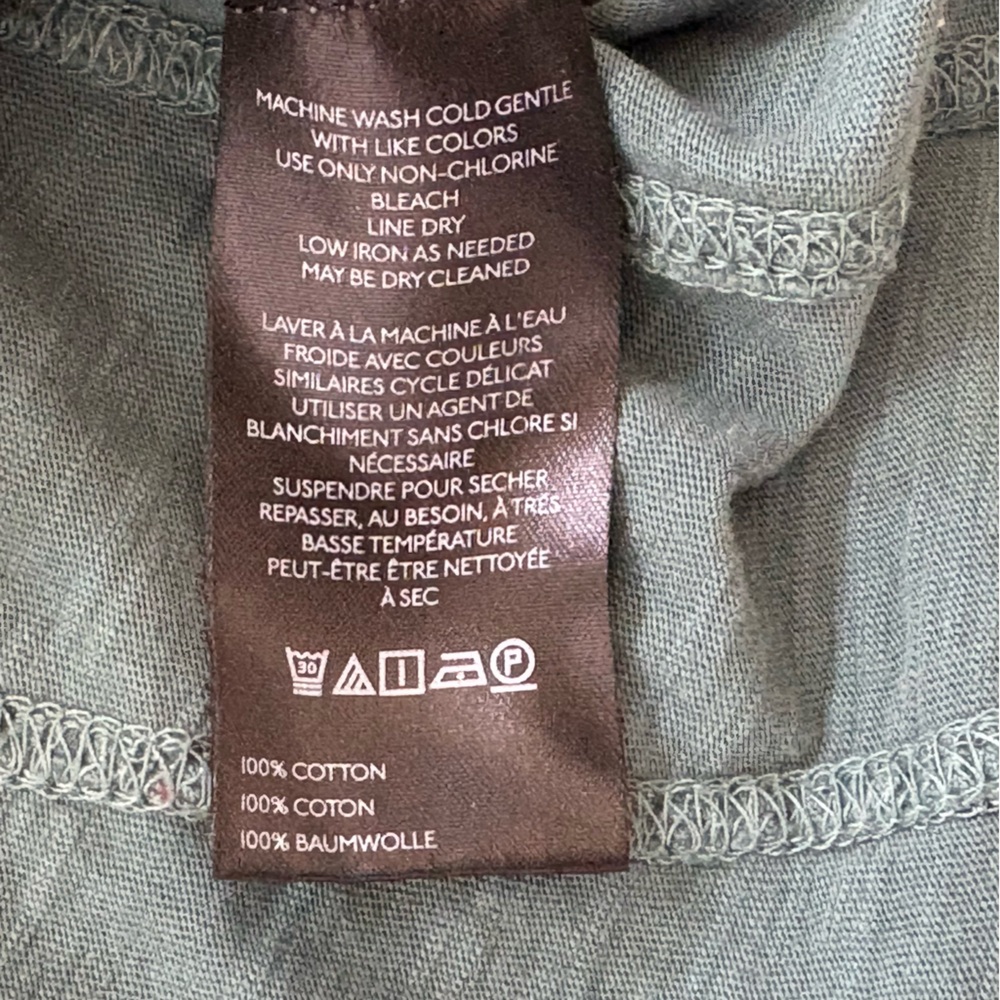 Pilcro by Anthropology Seamed LS Top Womens XL Dark Turquoise Cotton - Picture 7 of 11